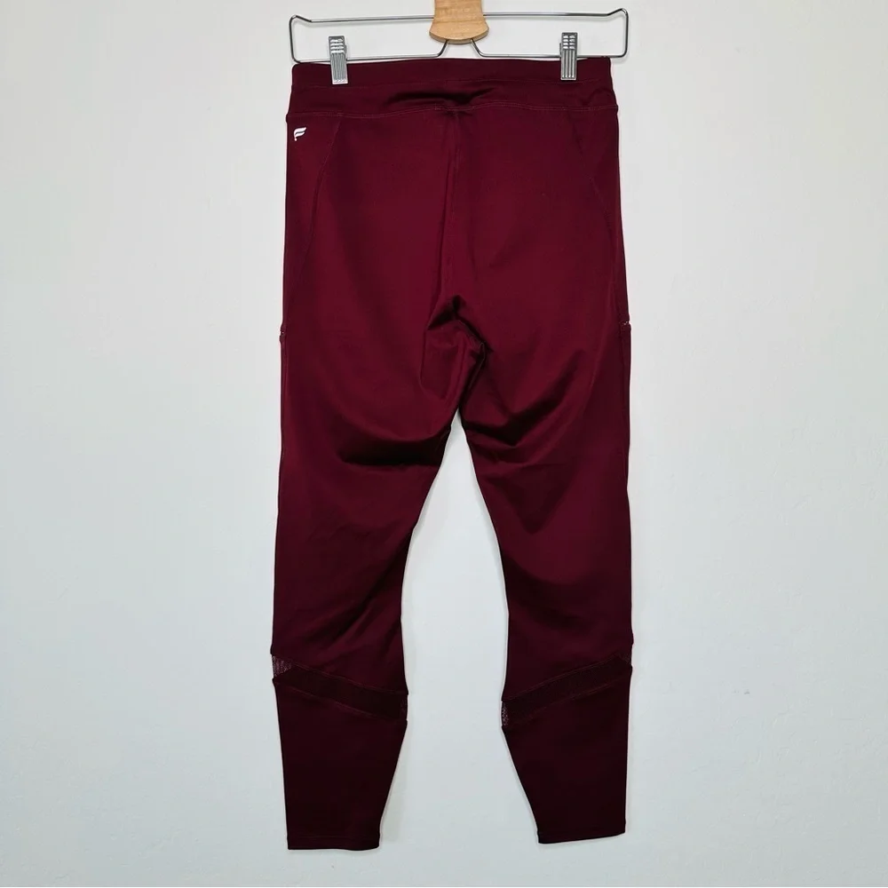 Fabletics NWT High Waisted Statement Powerlite 2.0 Athletic Leggings Burgundy